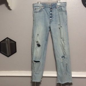 FREE PEOPLE straight leg jeans
